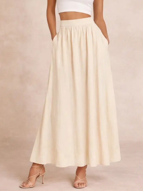 DISSH Dresses & Skirts - DISSH GEMIMA LEMON LINEN MIDI SKIRT